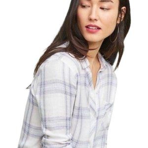 Rails Hunter Button Down in White Blush Blue